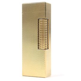 Alfred Dunhill Dunhill Block Check Pattern Lighter Smoking Accessory Golden