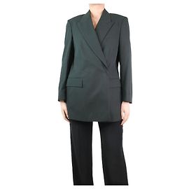 Dries Van Noten Dunkelgrüner Blazer - Größe UK 10 Grün