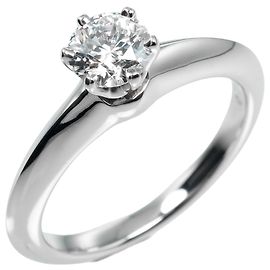 Tiffany & Co Tiffany Setting Solitärring aus Platin mit RBC-Diamant I/VS1 0,53CT Silber