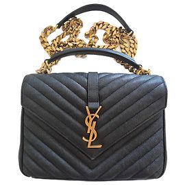 Borsa College media Saint Laurent Nero