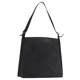 Sac à épaule Salvatore Ferragamo en daim gris argent Auth BA6020 Marron Argenté
