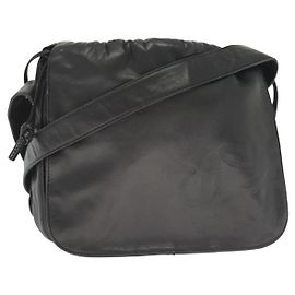 LOEWE Borsa a Spalla Anagram Pelle Nera Oro Auth 141825 Nero D'oro