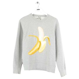 Acne Sweatshirt en coton gris Gris