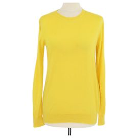 Gelber Cashmere-Strickpullover mit langen Ärmeln von Marc Jacobs Gelb