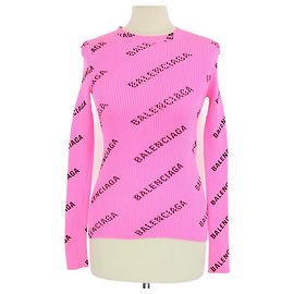 Pull en polyamide à logo Balenciaga rose néon tout en un Autre