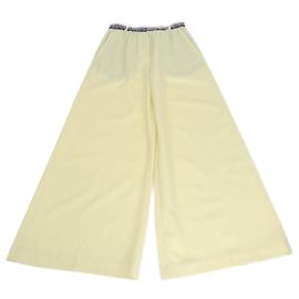 Stella Mc Cartney Gelbe Wollhose mit Logo-Bund von Stella McCartney Gelb