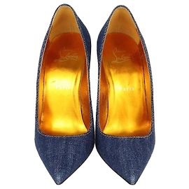 Pumps kate in denim blu Christian Louboutin Blu