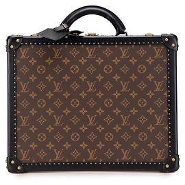 Louis Vuitton Monogram Reverse Cotteville Briefcase Brown Black Monogram