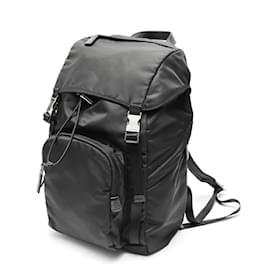 Prada Saffiano Leather Black Backpack Black