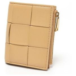 Billetera Bifold Small Cassette Bottega Veneta Beige