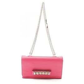 Sac à épaule en cuir rose Valentino Rose