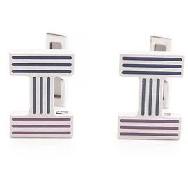 Gemelli Hermès Quiz Rainbow Argento Multicolore