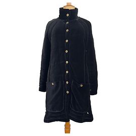 Sonia Rykiel Wintermantel aus schwarzem Samt Schwarz