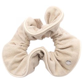 Hermès Claudia Plan Air Scrunchie Weiß Beige
