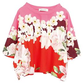 Top de algodón Valentino Rosa Multicolor