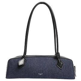 Alaïa Bolsa de ombro em denim Indigo Le Teckel Azul