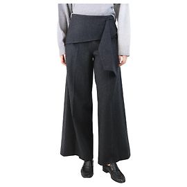 Max Mara Dunkelgraue doppellagige Hose - Größe UK 10 Grau