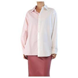 Marni Baumwollhemd in Pink und Weiß mit Farbblock - Größe UK 10 Pink