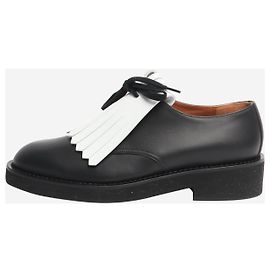 Marni Schwarze Fransenlederschuhe - Größe EU 40 Schwarz