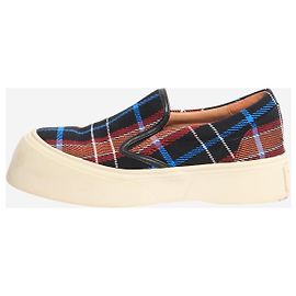 Marni Schwarze Karoschlüpfschuhe - Größe EU 40 Schwarz