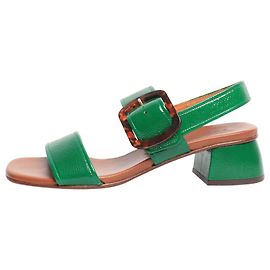 Chie Mihara Sandales en cuir verni vert - taille EU 40 Vert