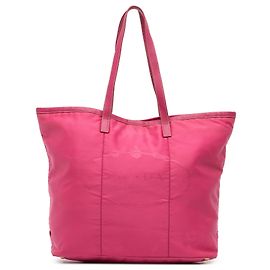 Prada Pink Tessuto Canapa Logo Tote Pink