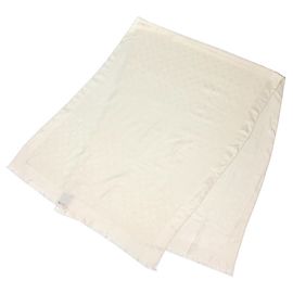 Louis Vuitton Etoile Monogramm Schimmer Schal Weiß Roh
