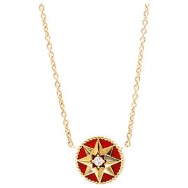 Collar Rose Des Vents de Christian Dior en Oro Rosa Roja