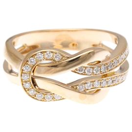 Fred Chance Infini Ring Half Diamond in Pink Gold Golden