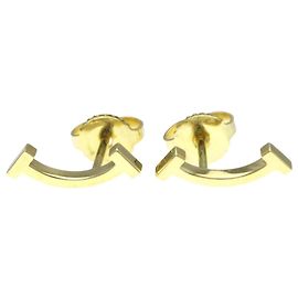 Tiffany & Co Tiffany Smile 18K Yellow Gold Stud Earrings Golden