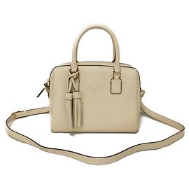 Bolsa Tory Burch Thea Web Small Satchel Branco Cru