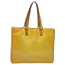 LOUIS VUITTON Sac Tote Columbus Monogram Vernis Gris M91028 LV Auth 141115 Gris