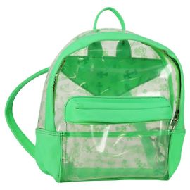 PVC BACK TO SCHOOL Rucksack von Chrome Hearts aus grünem Vinylleder Auth 134877M Grün