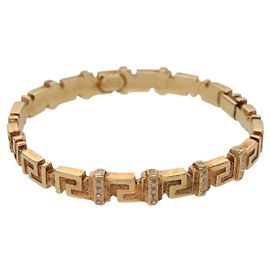 Bracciale in metallo dorato Gianni Versace Auth 142070 D'oro