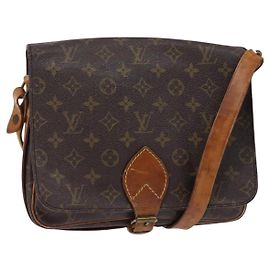 LOUIS VUITTON Bolsa de Ombro Monogram Cartouchiere GM M51252 LV Auth BA6070 Monograma