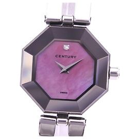 Autre Marque CENTURY Time Gem Edelstahl Quarz Silber