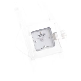 Hermès Medor Rock Edelstahl-Uhr Weiß