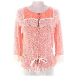 Cardigan de algodón COCO Mark de Chanel Rosa Otro