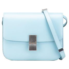 Céline Sac à main en cuir classique Celine Bleu Bleu clair