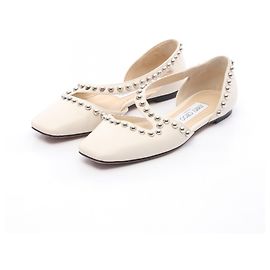 Jimmy Choo JOEZIE FLAT Lederflats Beige Roh