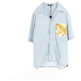 Top de algodón Versace Azul