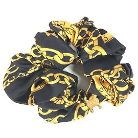 Céline Scrunchie in seta con catena Triomphe CELINE Nero Giallo