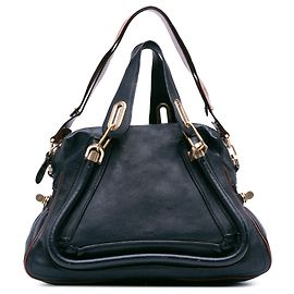 Bolsa Paraty média em couro azul da Chloé Azul Azul marinho