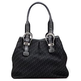 Dior-Dior Black Diorissimo Trotter Canvas Tote-Black