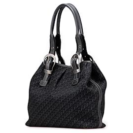 Dior-Dior Black Diorissimo Trotter Canvas Tote-Black