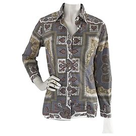 Overshirt Etro Blu Verde in Cotone Blu Verde