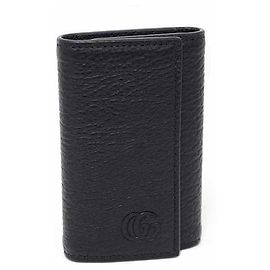 Gucci Double G Leather Key Case Black