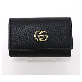 Gucci Double G 6-Ring Schlüsseletui in Schwarz Schwarz