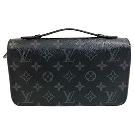 Louis Vuitton Zippy XL Monogram Eclipse Clutch Bag Black Other Monogram