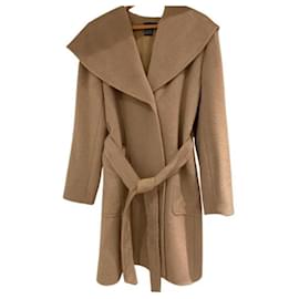 Autre Marque Abrigo con cinturón Cinzia Rocca de lana y alpaca camel Camello
